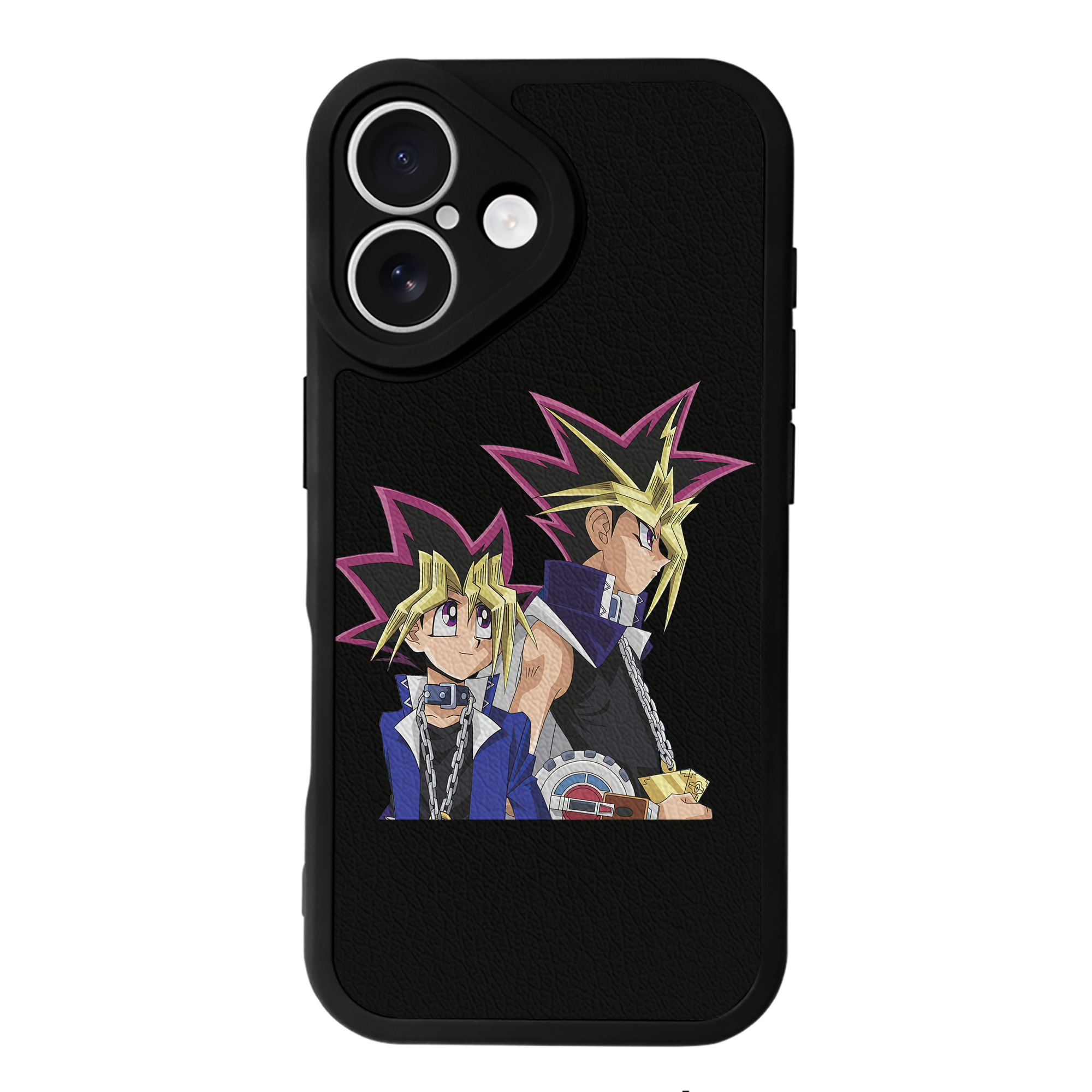 （画像用） 遊☆戯☆王 Yu-Gi-Oh! 【iPhone 16シリーズ対応】シリコンスマホケース（レザー調） 材質：シリコン